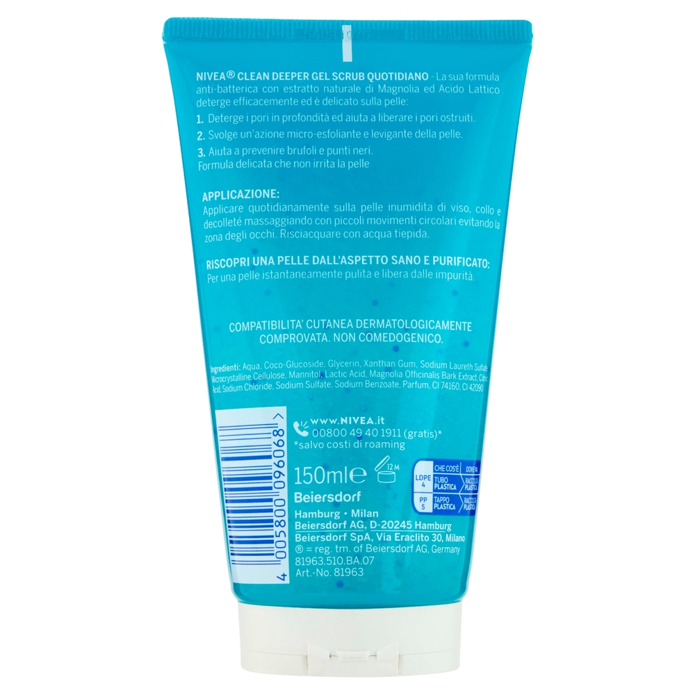 Nivea Clean Deeper Gel Scrub Quotidiano 150 ml